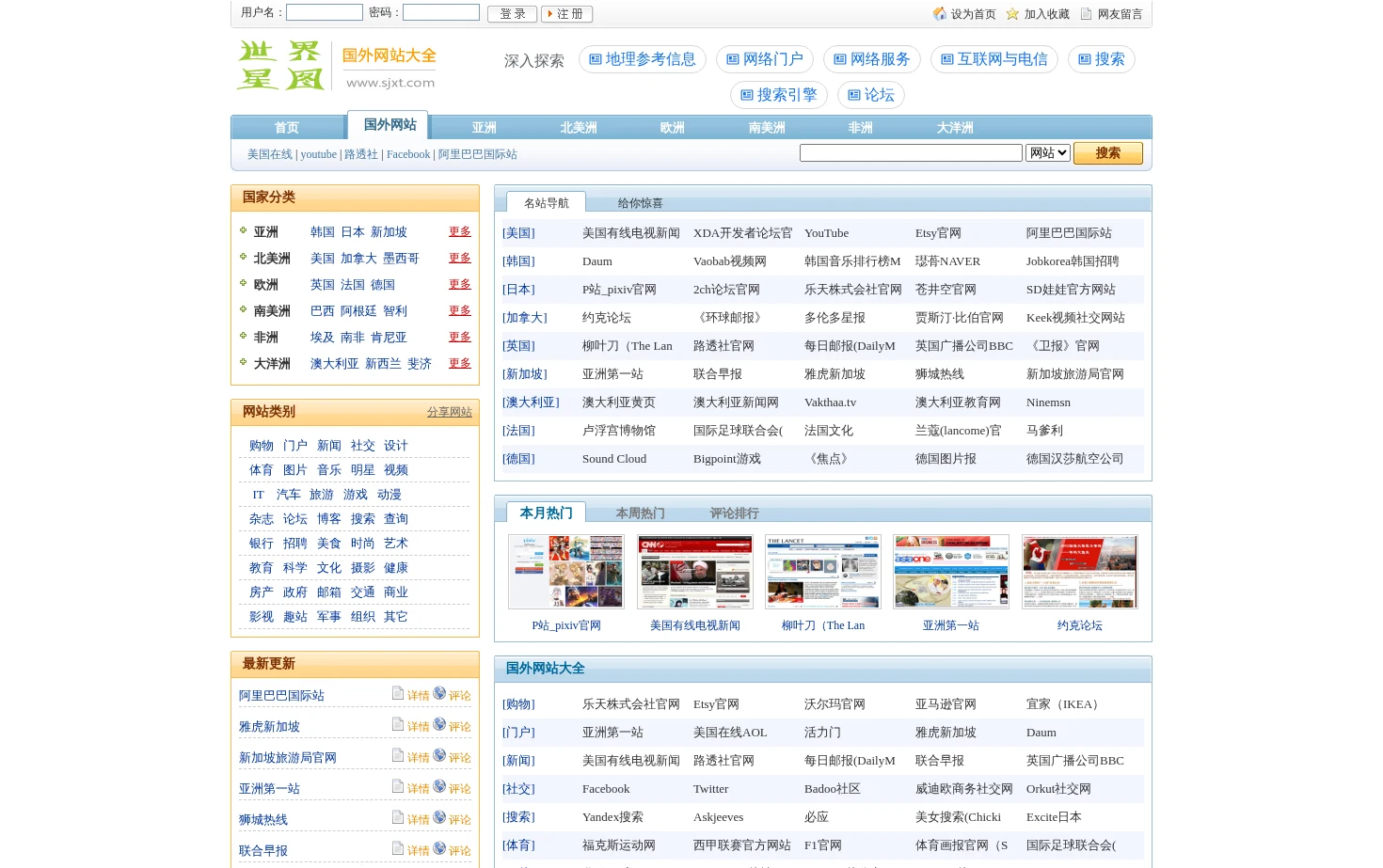 国外网站大全 页面快照